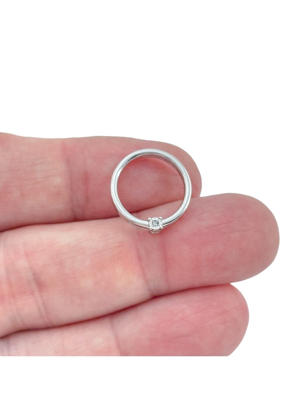 Vintage Sterling Silver 925 Diamond Circle Pendant